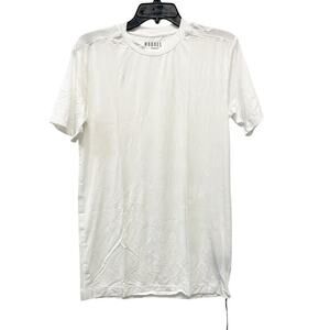 NoBull Men's White Crewneck Short Sleeve‎ Athletic Workout T Shirt Size Small